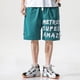 thumbnail image 5 of Pantalones cortos casuales con estampado de letras de verano para hombre, pantalones cortos holgados de moda de calle alta, pantalones cortos Y2K nuevos de 2023, pantalones cortos para gimnasio, balon, 5 of 5