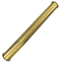 Westbrass D4171-RAW 1-1/2" x 16" 17 Gauge Brass Double Ended Flanged Tailpiece, Unfinished