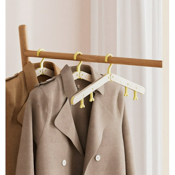 3-Pack Foldable Travel Hangers with 4 Hooks – Portable Collapsible Hangers for Cruise, RV, Suitcase & Trips – Space-Saving Clothes Hanger for Travel & Home Use TIKA