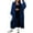 Blue, variant on Women's Oversized Open Front Cable Knit Long Cardigan Draped Sweater Coat M Size Coffee
