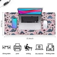 thumbnail image 5 of Long Mouse Pads for Desk,Pink Dinosaurs Plants Pattern Desk Mats on Top Of Desks, Desk Mouse Pad Extra Large with 3mm Non-Slip Base and Stitched Edge for Gaming,Office,Work,Home 35.4"x15.7", 5 of 6