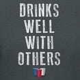 thumbnail image 2 of Teelocity Men's Funny Red, White and Blue Drinks Well with Others Charcoal Heather Grey Relaxed Fit Short Sleeve Graphic T-Shirt, 2 of 3