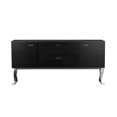 thumbnail image 4 of Pangea Home Alexa Modern Wood Veneer & High Polished Steel Buffet in Black, 4 of 7