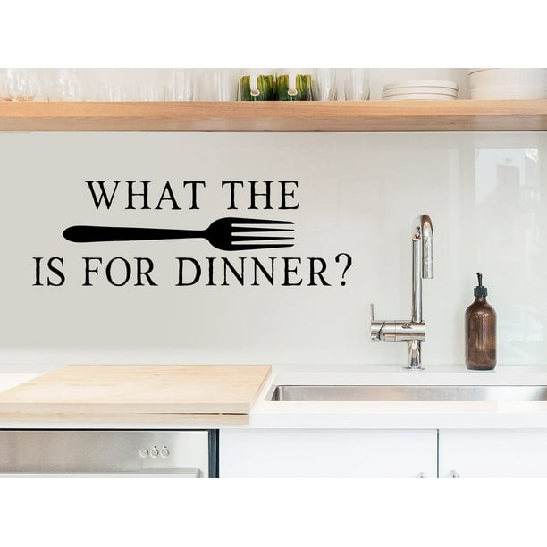 What The Fork Is For Dinner Kitchen Wall Decal Walmart Com Walmart Com