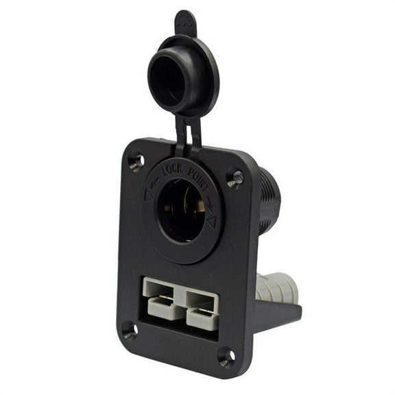 50A Charger Mount with Cigarette Lighter Socket For Anderson Plug Caravan Boat