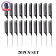 thumbnail image 2 of Peigne à queue pointue pour coiffure professionnelle, 10/20 pièces (noir, violet, rose, vert, jaune) pour perruque, cloison, tresse, teinture pour cheveux,, 2 of 4