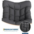 thumbnail image 3 of Outdoor Papasan Rocking Chair, Oversized Lounge Chair with Metal Frame, Patio Rattan Egg Rocker for Balcony Backyard Porch Bedroom, Grey, 3 of 7