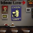 thumbnail image 3 of Placa Metal Vintage Hombre Y Pintura Hierro Rectangular Arte Pared 30x40cm, 3 of 9