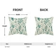 thumbnail image 3 of Summer Pillow Covers 18x18 Inch Set of 2,Teal Green Wild Flower Plant Throw Pillows Case,Seasonal Floral Outdoor Decorative Square Linen Farmhouse Decor Cushion Covers for Home Sofa Bed Couch, 3 of 5