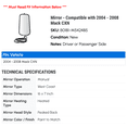 thumbnail image 2 of Mirror - Compatible with 2004 - 2008 Mack CXN 2005 2006 2007, 2 of 2