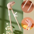thumbnail image 4 of Dinosaur Training Chopsticks,2pcs Chopsticks For Kids ,Reusable Chopsticks Learning Chopstick Helper,Pink+Pink, 4 of 5