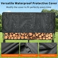 thumbnail image 4 of 8Ft Heavy Duty Firewood Rack Outdoor with Weatherproof Cover, Outdoor & Indoor Log Holder, Steel Mesh Storage for Fireplace, Patio, Durable Wood Stacker, Ventilation Design - Easy Assembly, 4 of 8