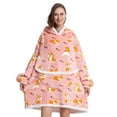 thumbnail image 4 of Sudadera con capucha de gran tamaño Wearale con manta de franela Sherpa polar cálida y suave para invierno para niños y adultos, jersey cómodo, 4 of 6