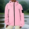 thumbnail image 4 of ZQUUVOU Women's Raincoats Lightweight Waterproof Windproof Jacket Adjustable Windbreaker Rain Jackets Hooded with Pockets Pink, 4 of 8