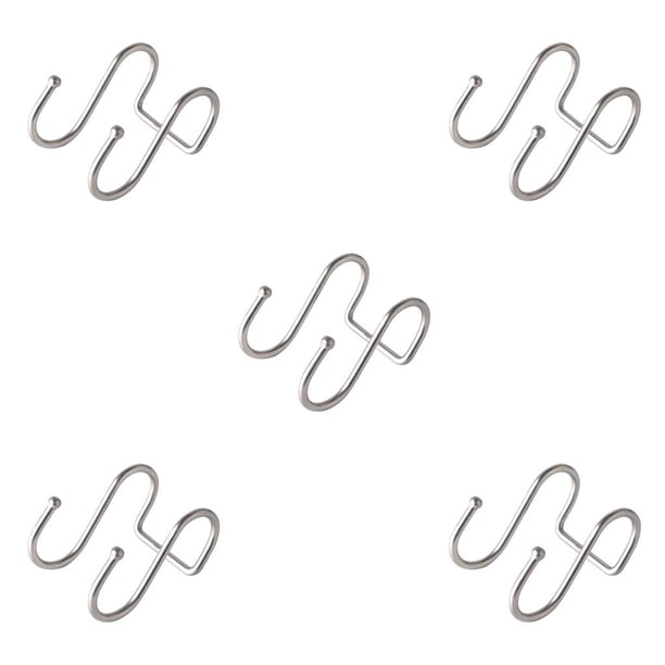 Wosthever Gancho de almacenamiento en forma de S doble de acero inoxidable para baño, cocina, pared, puerta, organizador, accesorios Type2 NO2 Wosthever CBP084782