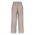 thumbnail image 5 of Lenpel Wide Leg Pants for Women Cotton Elastic High Waisted Striped Lounge Pants Casual Loose Trousers with Pockets, 5 of 5
