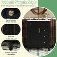 thumbnail image 6 of Euroco 24" Bathroom Vanity with Ceramic Sink, Small Bathroom Sink Cabinet, Modern Cabinet with 2 Drawers and Adjustable Shelf, 6 of 9