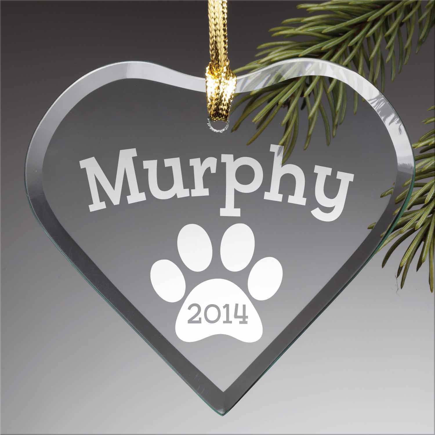 Personalized Glass Christmas Ornament - Special Dog