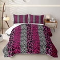 thumbnail image 2 of Erosebridal Pink Zebra Lines Twin Quilt Set,Abstract Geometric Stripes Twin Coverlet Set For Girls,2 Pieces, 2 of 7