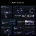 thumbnail image 4 of Xiaomi Redmi Buds 4 Pro Bluetooth Earphone TWS True Wireless Earbuds Noise Cancelling 3 Mic Wireless Headphones ANC Headset, 4 of 11