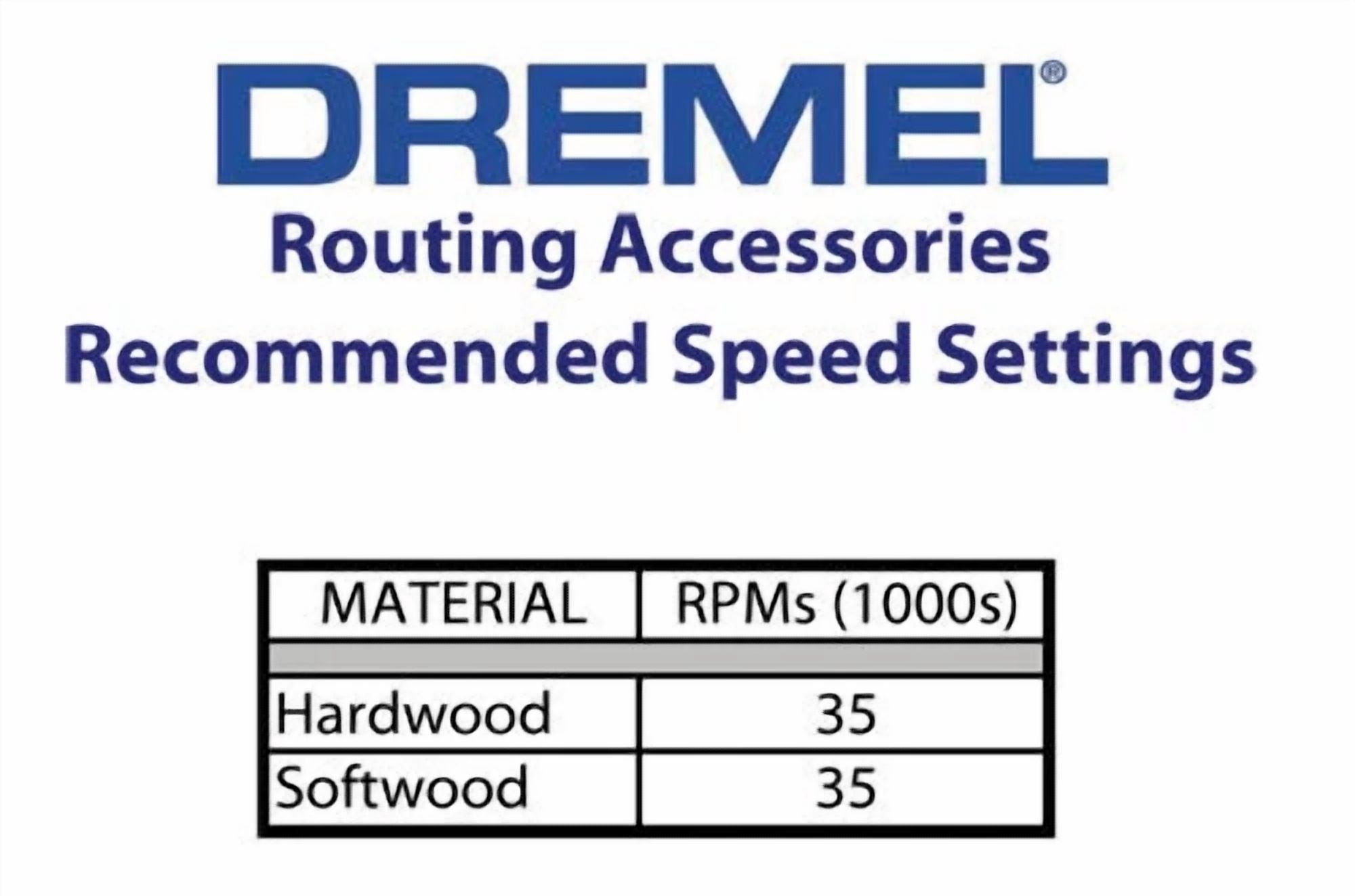 CIRCLE- 2 New Dremel Authentic 3/32" 612 Router Bit 1/8" Shank