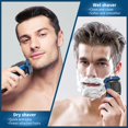 thumbnail image 4 of SweetLF Rasoir Électrique pour Hommes, Type-C Sans Fil Rechargeable / Charge Rapide 1 Heure / 120 Minutes de Fonctionnement / Rasage de Près Humide et Sec / Garantie 2 Ans / Cadeau Idéal pour la Fête des Pères, 4 of 6