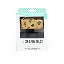Oh Baby Bags Duffel Dispenser Gift Box, Tan Cactus