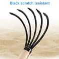 thumbnail image 3 of MIANGASTORE Garden Hand Rake Lawn Rake with Wooden Handle 5 Fan Rake for Beach Sand Planting Transplanting Moving Soil Smoothing Tools, 3 of 9