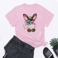thumbnail image 2 of VBTAPA Women's Happy Easter Shirt Short Sleeve Funny Tops Rabbit Graphic Colored Eggs Print T-Shirts Easter Day Gifts Sales of Today Army Green XL, 2 of 6