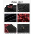 thumbnail image 6 of Fexilor Men's Flannel Lined Jacket, Plaid Brushed Lining, Cowboy Western Twill Outdoor Shirt Jacket, 6 of 7