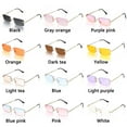 thumbnail image 2 of Unisex UV400 Eyeglasses Retro Women Vintage Sunglasses Rectangle Rimless Gradient Glasses Sun Glasses BLUE PINK, 2 of 8