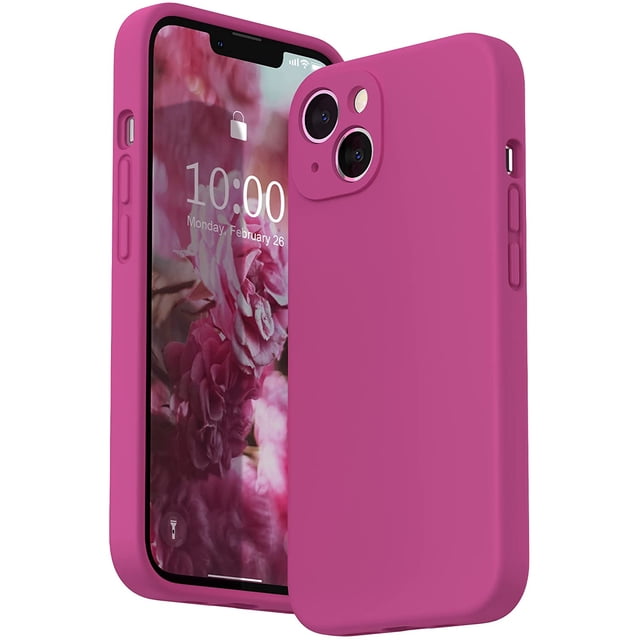 AmPm Silicone Case Compatible with iPhone 13 Case (6.1 inch 2021), with Camera Protection, Liquid Silicone Phone Case with Microfiber Lining (Lilac Purple)