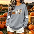 thumbnail image 4 of Meichang Halloween Sweatshirt for Women Ghost Graphic Sweatshirts Oversized Long Sleeve Crew Neck Pullover Casual Sweatshirt, 4 of 6