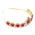 thumbnail image 5 of Red Heart Tiara Descendants Heart Crown Hair Jewelry Wedding Crown for Bride, 5 of 7