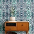 thumbnail image 2 of S4Sassy Self-Stick Decorative Boho Wallpaper, Diamond Geometric Print Wall Paper, Textured Vinyl Waterproof Contact Paper, Green, 25"X 60" Removable Renter Friendly Walls Covering For Bedroom, Rooms, 2 of 8