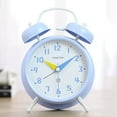 thumbnail image 2 of 4 inches Super Silent Non-Ticking Twin Bell Alarm Clock, Luminous, No Snooze, Battery Operated, Louder Bell for Heavy Sleepers, 2 of 11