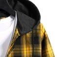 thumbnail image 7 of Plus Size Shirt Jackets for Mens Long Sleeve Hooded Pattern Windbreakerwith Pockets Lightweight Fashion Jackets Basic Shirts Gifts for Men Yellow S, 7 of 7