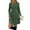 Army Green, variant on Long Sleeve Dress for Women Crew Neck Empire Waist Tunic Dress with Pockets