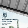 thumbnail image 4 of EROMMY 12x20 FT Metal Carport, Heavy Duty Car Shelter with Galvanized Steel Roof and Frame, Sturdy Car Shed in All Weathers, Easy Assembly Carport for Car, SUV, Tractor and Boat, Gray, 4 of 8