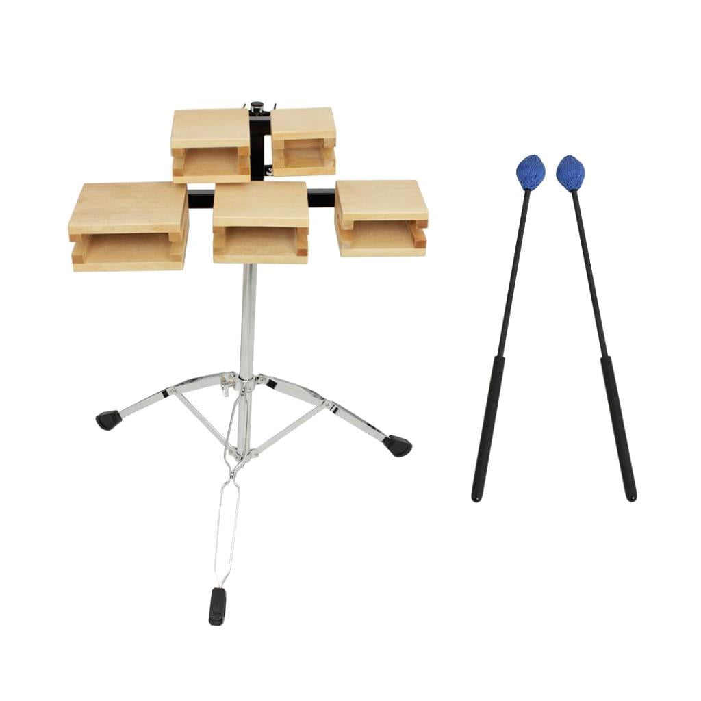 High and Low Pitch Percussion Block Clapper w/ Mallets Percussion