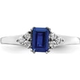 thumbnail image 6 of 14K White Gold Diamond And Sapphire Ring (Size 7) Made In India rm5767-sa-016-wa, 6 of 6