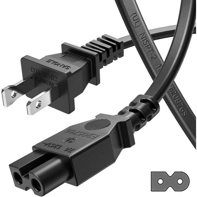 Brother Sewing Machine Power Cord, 6FT AC Power Cable Compatible with Brother, Singer, Bernina, White, Baby-Lock, Viking and Pfaff Sewing Machine cs6000i