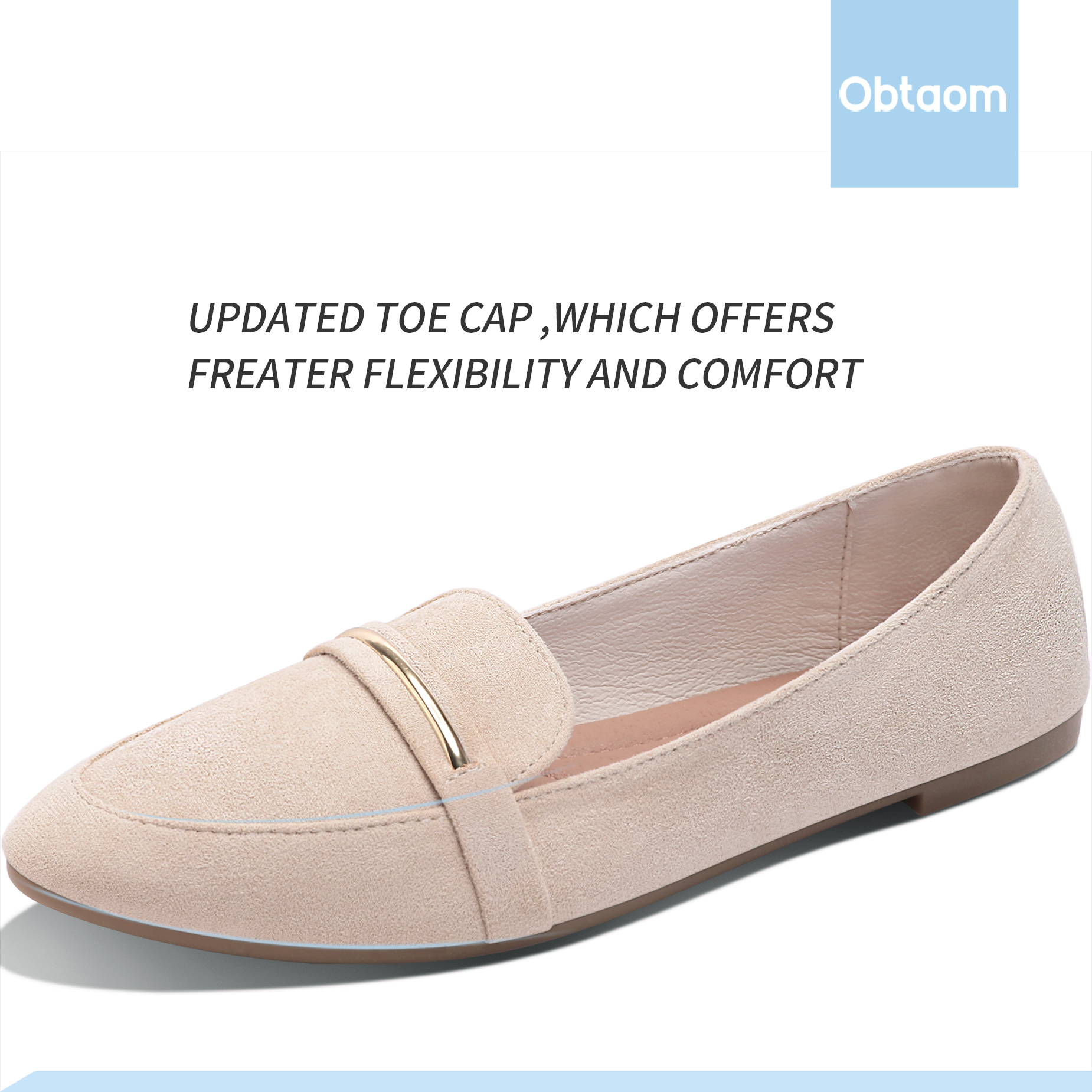 Obtaom Women's Pointy Toe Loafer Flats photo 2