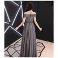 thumbnail image 5 of Starry Sky Evening Gown Silver Formal long Dess Elegant Women's One-Shoulder Sequined Banquet Prom Wedding Party Slim Silver Long Dress, 5 of 6