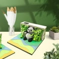 thumbnail image 5 of Creative laser hollow 3D three-dimensional fortune panda note crafts sticky note hand tear note gift, 5 of 5