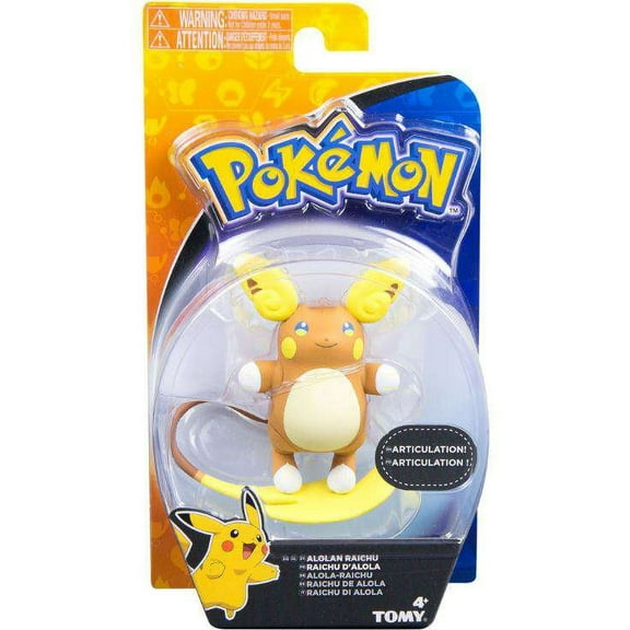 TOMY 4  Raichu Action Figure, Blister Pack, Pokemon Theme
