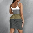 thumbnail image 4 of Robe Mini à Poches Color Block pour Femmes Été Plage Sans Manches Bretelles T-Shirt Décontracté Couverture de Plage 2025, 4 of 6