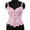 Pink, variant on Women Lace Up Vintage Boned Bustier Corset With Garters Lace Up Boned Overbust Corset Bustier Lingerie Bodyshaper Top Camisole for Women Full Body Overalls Back Out Full Coverage Corset Top Beauty Fit