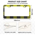 thumbnail image 3 of Coolnut Buffalo Plaid License Plate Frames 2pcs, Aluminum Universal Car License Plate Holder with Elliptical Hole for US Vehicles, 12"x 6", 3 of 7
