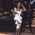 thumbnail image 5 of Black and Friday Deals 50% Off Clear! asdoklhq Womens Plus Size Clearance Dresses,Women's Gradient Print Sleeveless Tight O-Neck Short Dress Summer Dresses, 5 of 9